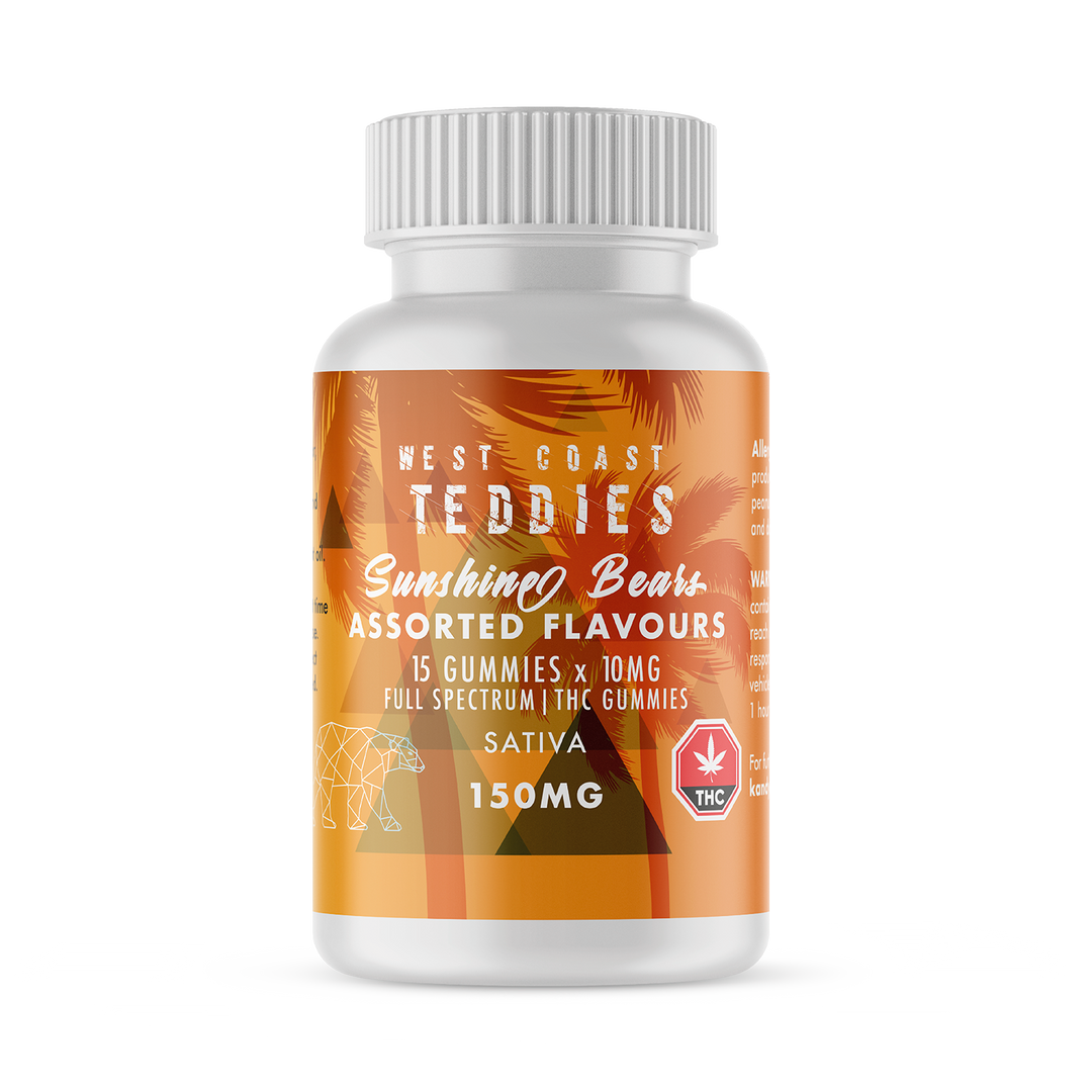 OURS EN BONBONNES AU THC WEST COAST TEDDIES | ALIMENTS 150 MG 