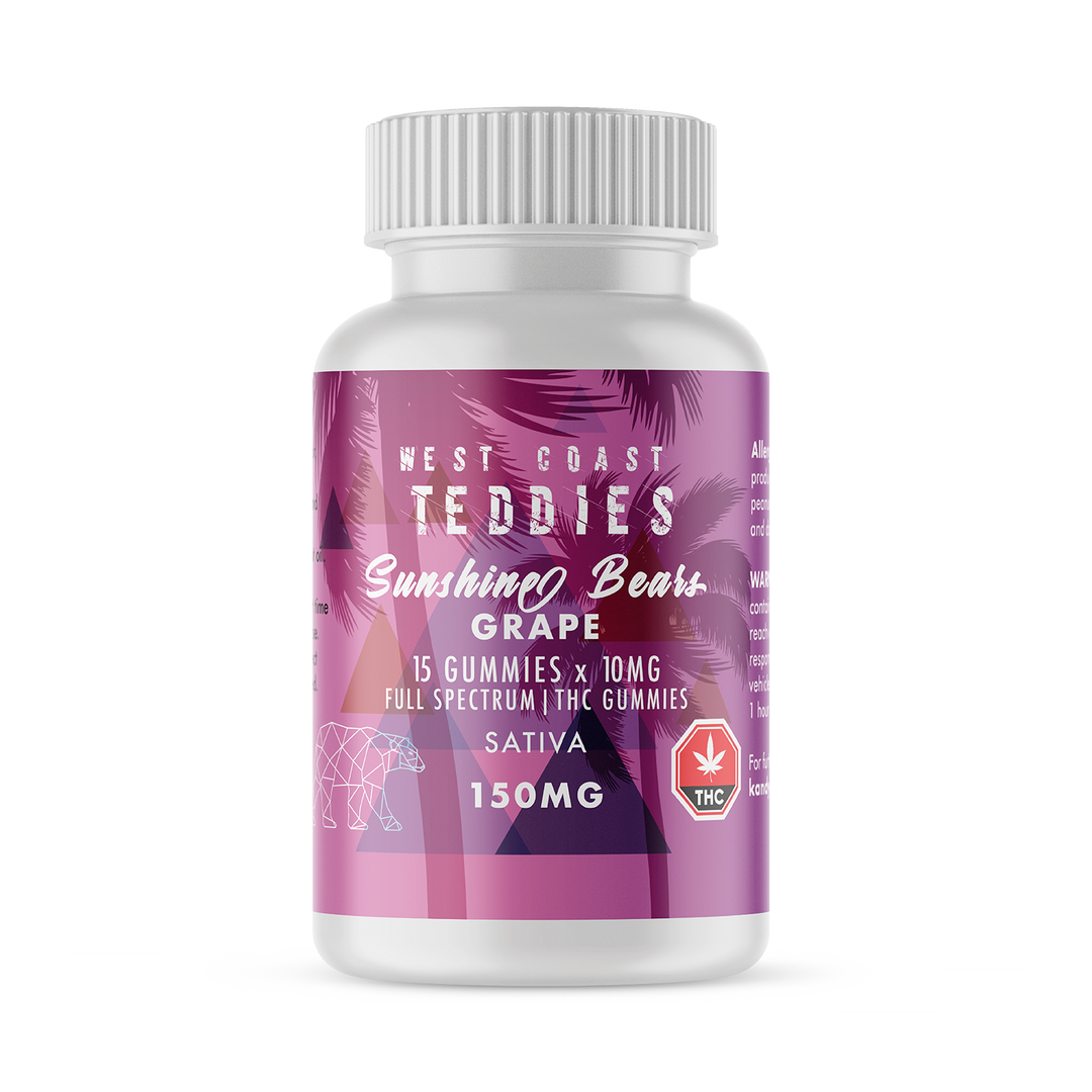 OURS EN BONBONNES AU THC WEST COAST TEDDIES | ALIMENTS 150 MG 