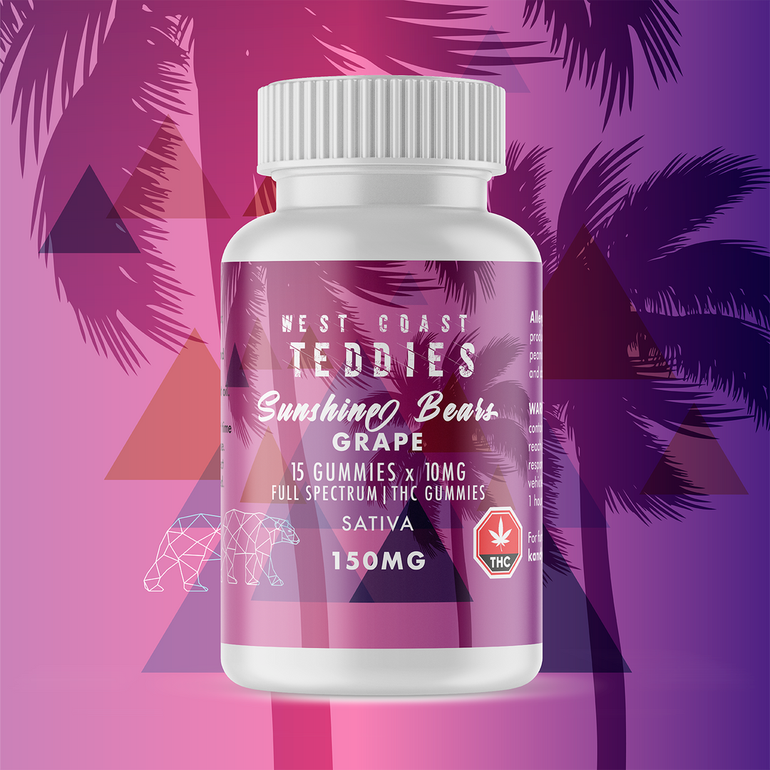 OURS EN BONBONNES AU THC WEST COAST TEDDIES | ALIMENTS 150 MG 