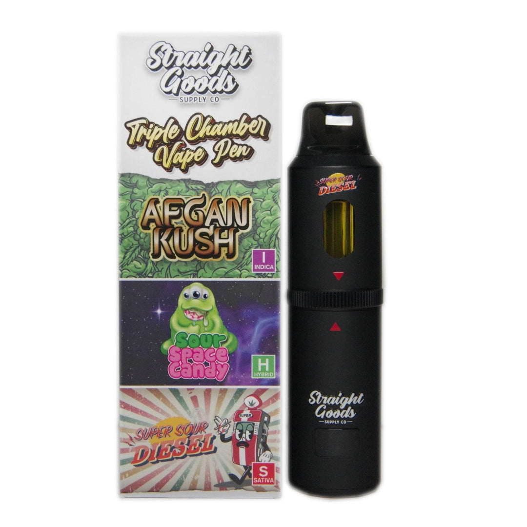 STYLO VAPE JETABLE À TRIPLE CHAMBRE AU THC STRAIGHT GOODS | 9G