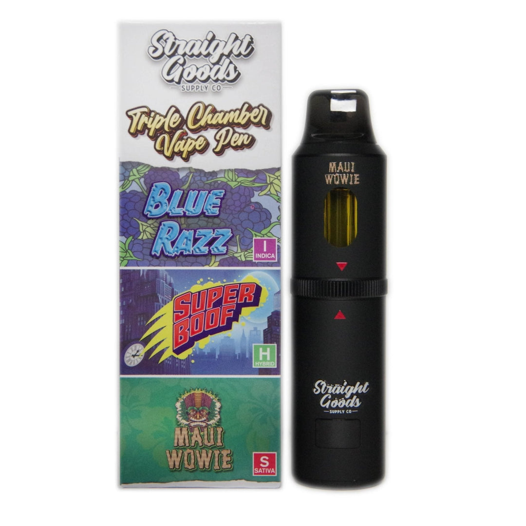 STYLO VAPE JETABLE À TRIPLE CHAMBRE AU THC STRAIGHT GOODS | 9G