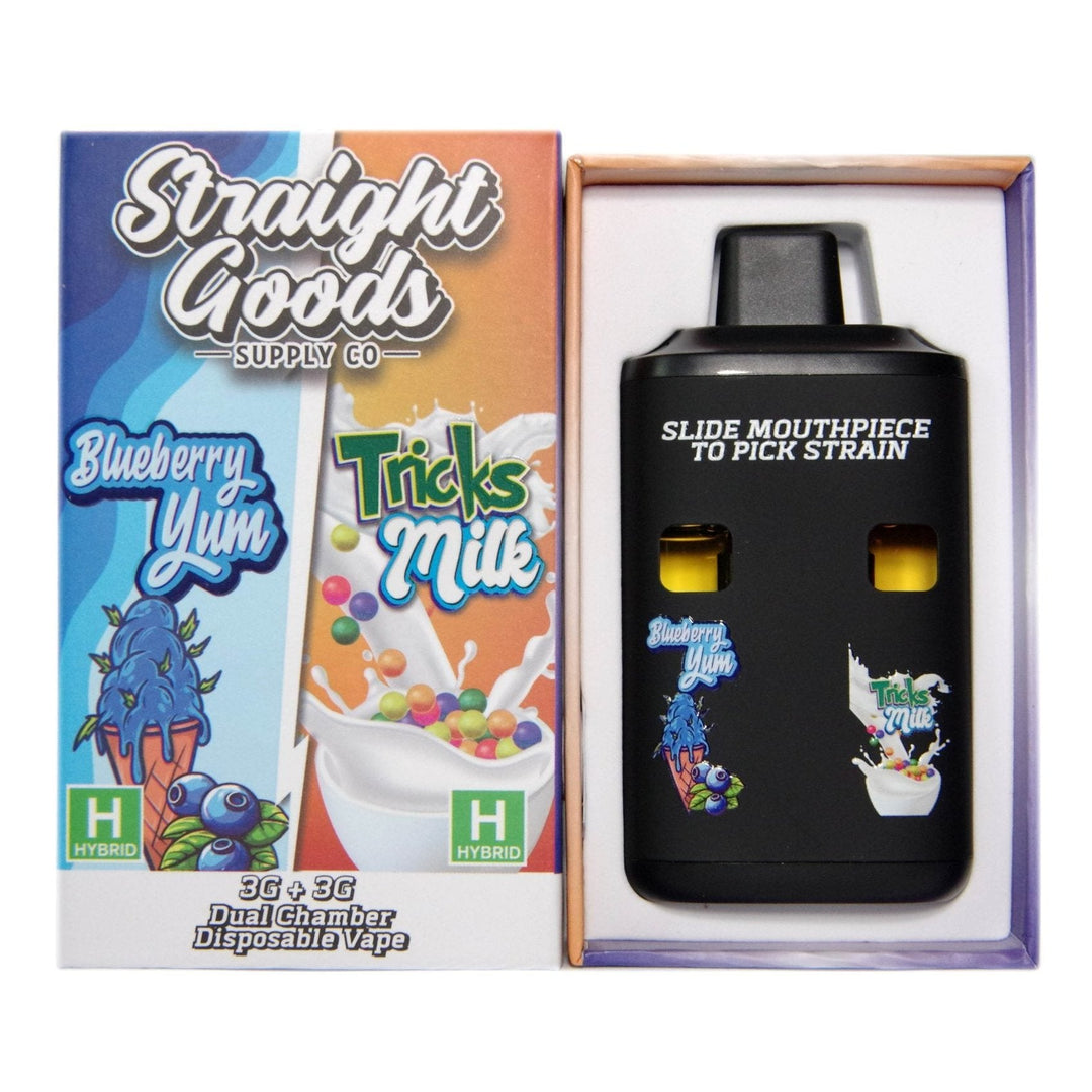 STYLO VAPE JETABLE À DOUBLE CHAMBRE AU THC STRAIGHT GOODS | 6G