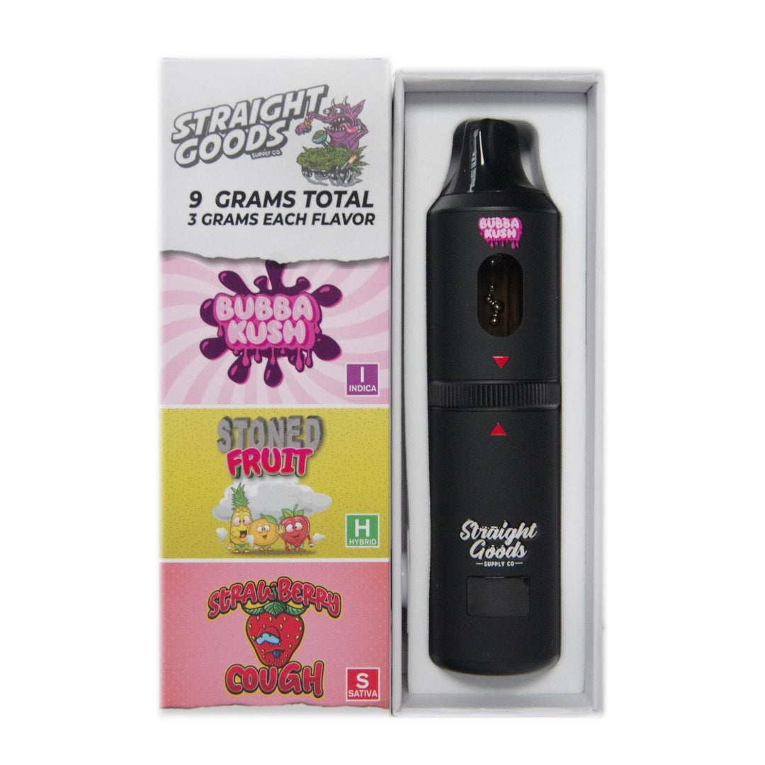 STYLO VAPE JETABLE À TRIPLE CHAMBRE AU THC STRAIGHT GOODS | 9G