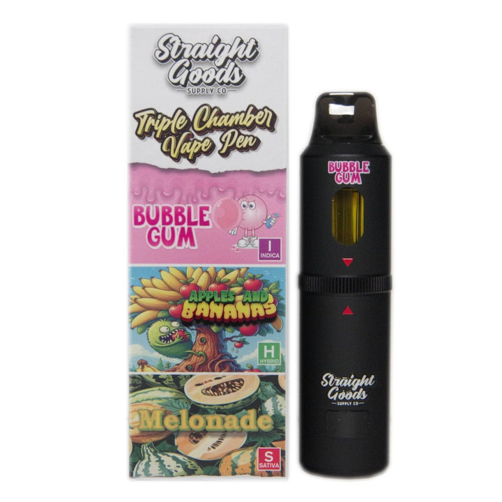 STYLO VAPE JETABLE À TRIPLE CHAMBRE AU THC STRAIGHT GOODS | 9G