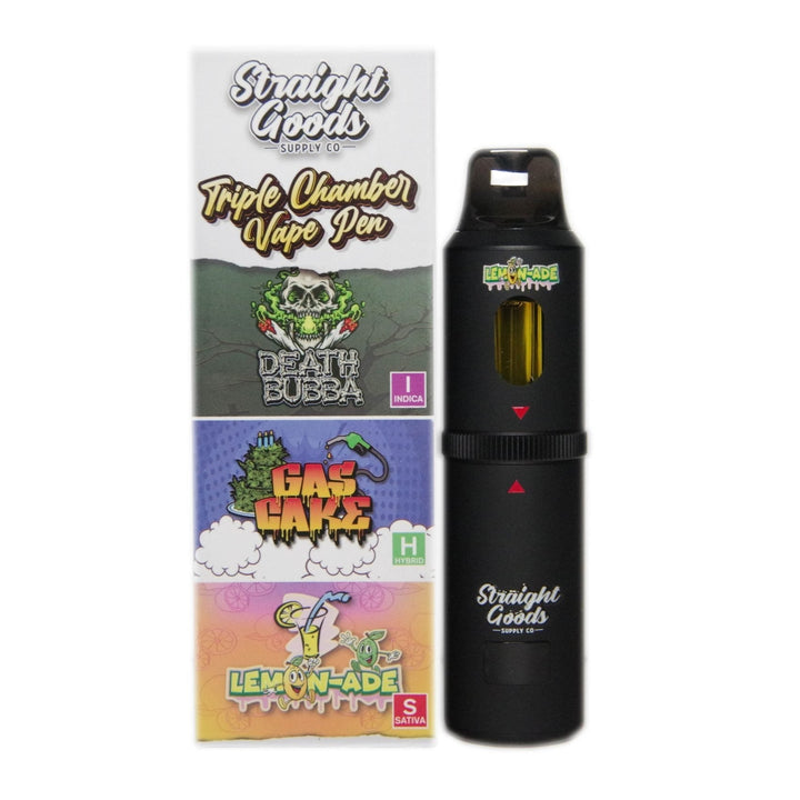 STYLO VAPE JETABLE À TRIPLE CHAMBRE AU THC STRAIGHT GOODS | 9G