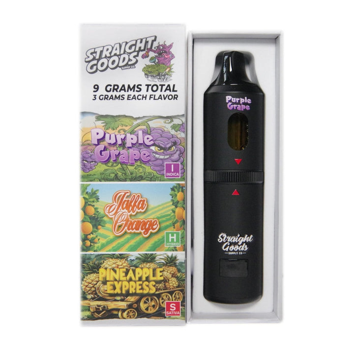 STYLO VAPE JETABLE À TRIPLE CHAMBRE AU THC STRAIGHT GOODS | 9G